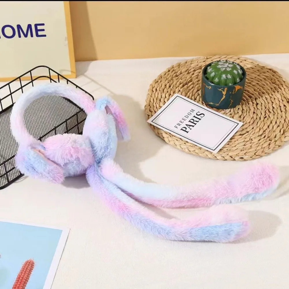 الإبداعية أفخم أرنب الأذن يفشل لينة ملونة الشتاء الدافئة غطاء للأذنين تتحرك القفز آذان الأذن أدفأ للنساء الفتيات