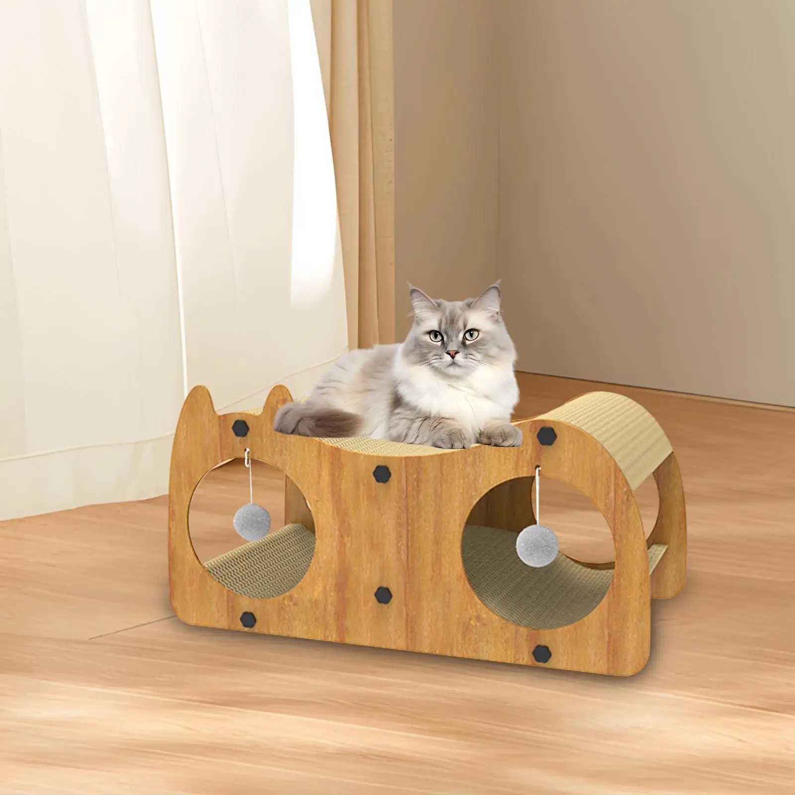 Cat Scratcher Lounge Bed Cat Scratching House for Pets Supplies Activity Toy