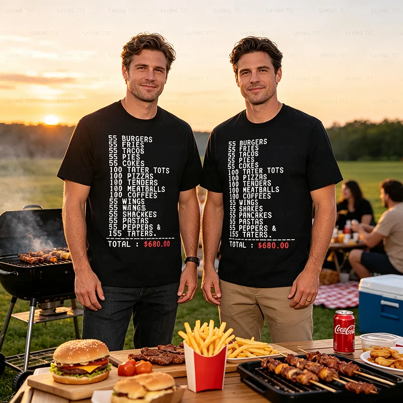 55 Burger 55 Pommes Ich Denke, Du Solltest Weggehen Lustiges T-Shirt Y2k Persönlichkeit Familienparty Kleidung Humor Aufdruck T-Shirt – Detail 5