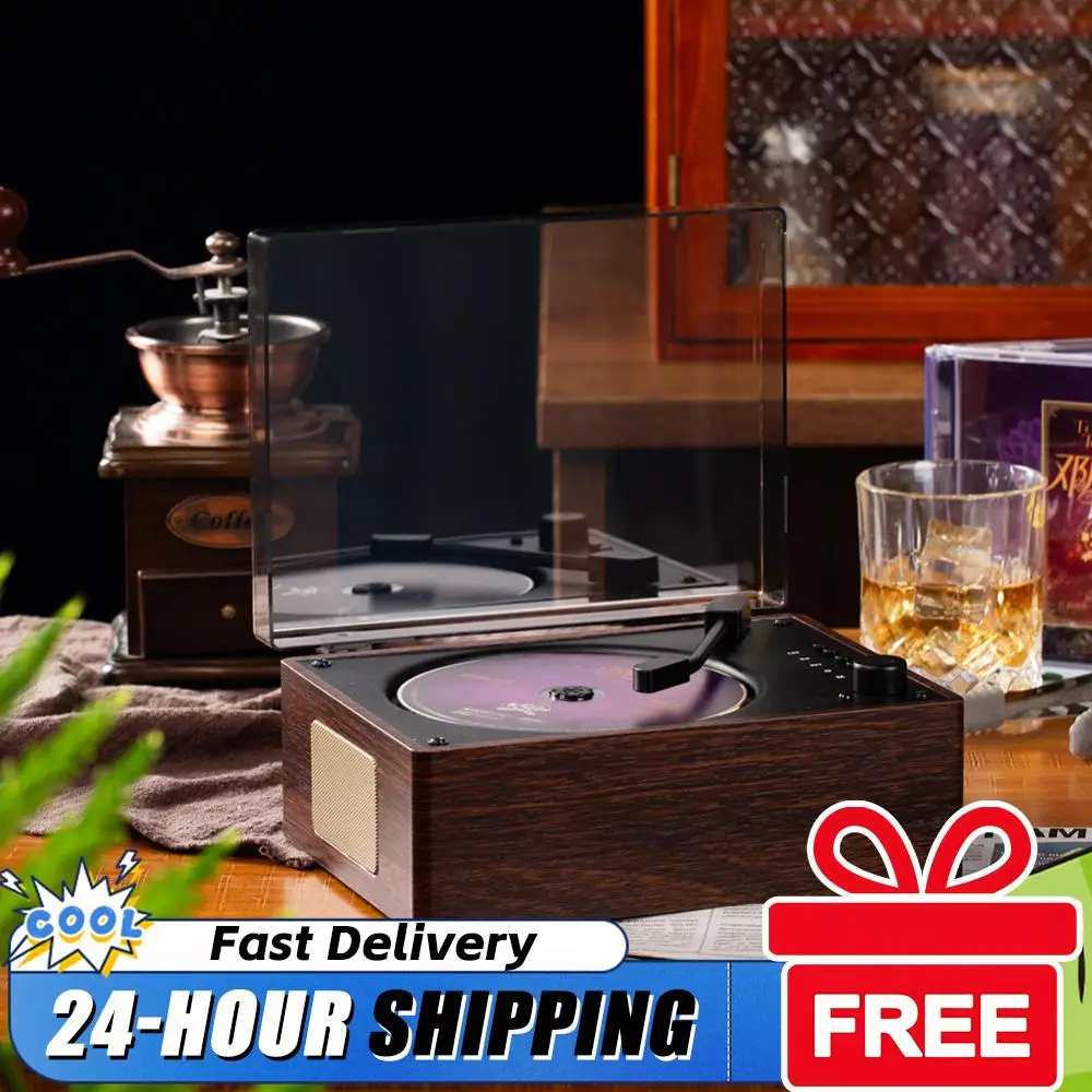 

Home Music Player Rechargeable Remote Control Desktop CD Player Bluetooth-Compatible 5.0 Support CD BT USB 3.5mm AUX Home Decor