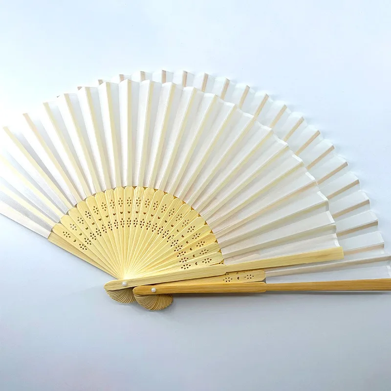 40/60pc Silk Bamboo Folding Fans Handheld Fans For Wedding Party Decoration With Lace Bag Bamboo Fans Foldable Folding Fans