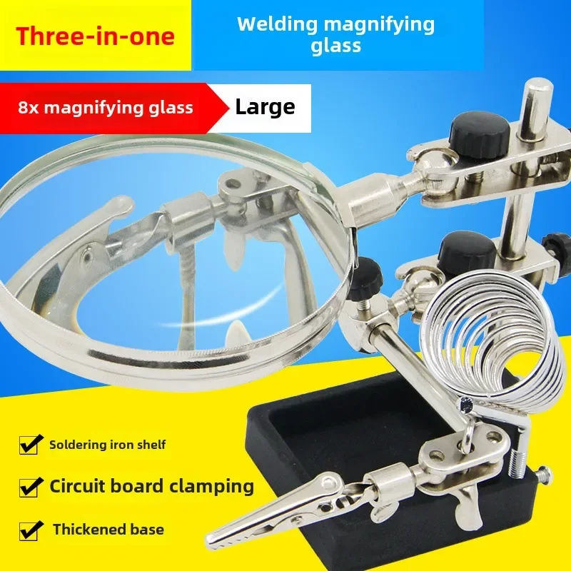 Adjustable Soldering Station with LED Light for Phone Reading, Iron Stand, Mainboard Clamp Repair Table Lamp Tool