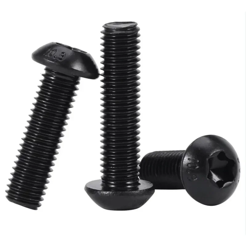 M3 M4 M5 M6 M8 M10 Черный класс 10,9 Стальные шестилепестковые винты с полукруглой головкой Torx с полукруглой головкой