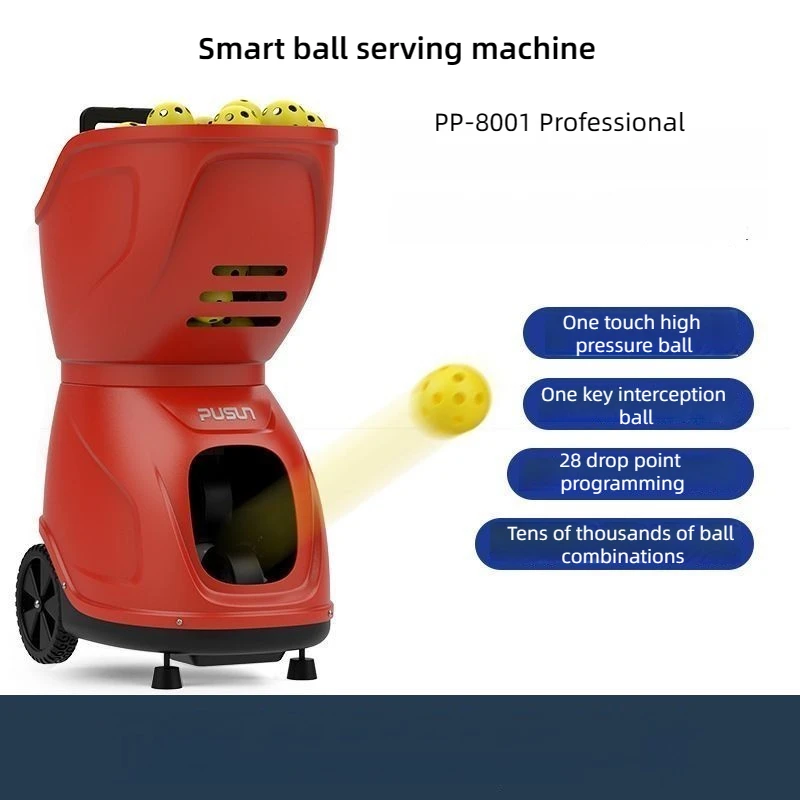 Automatic Tennis Ball Serving Machine Adjustable Tennis Ball Launcher Lightweight App Remote Control Pickleball Serve Machine