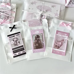 10pcs White kraft Paper Bags Star Photo Cards Packaging Storage Gift Wrapping Jewelry Packing Pouches Envelopes