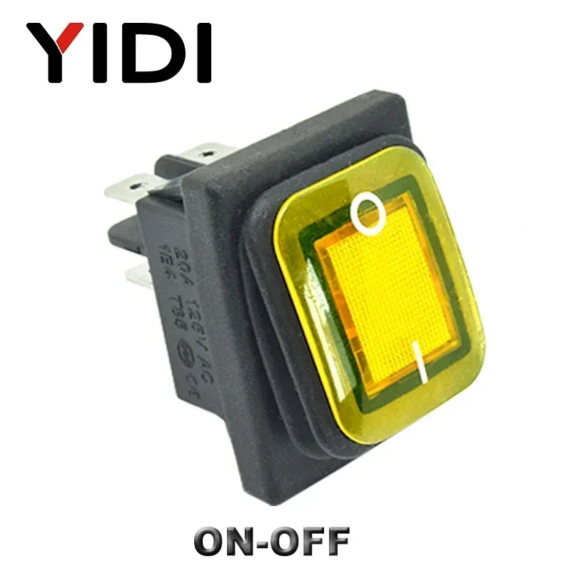 250VAC KCD4 201 203 Waterproof Rocker Switch DPST 4pin ON OFF 12V 220V LED 6 Pin ON ON DPDT Boat Marine Car Rocker Switch