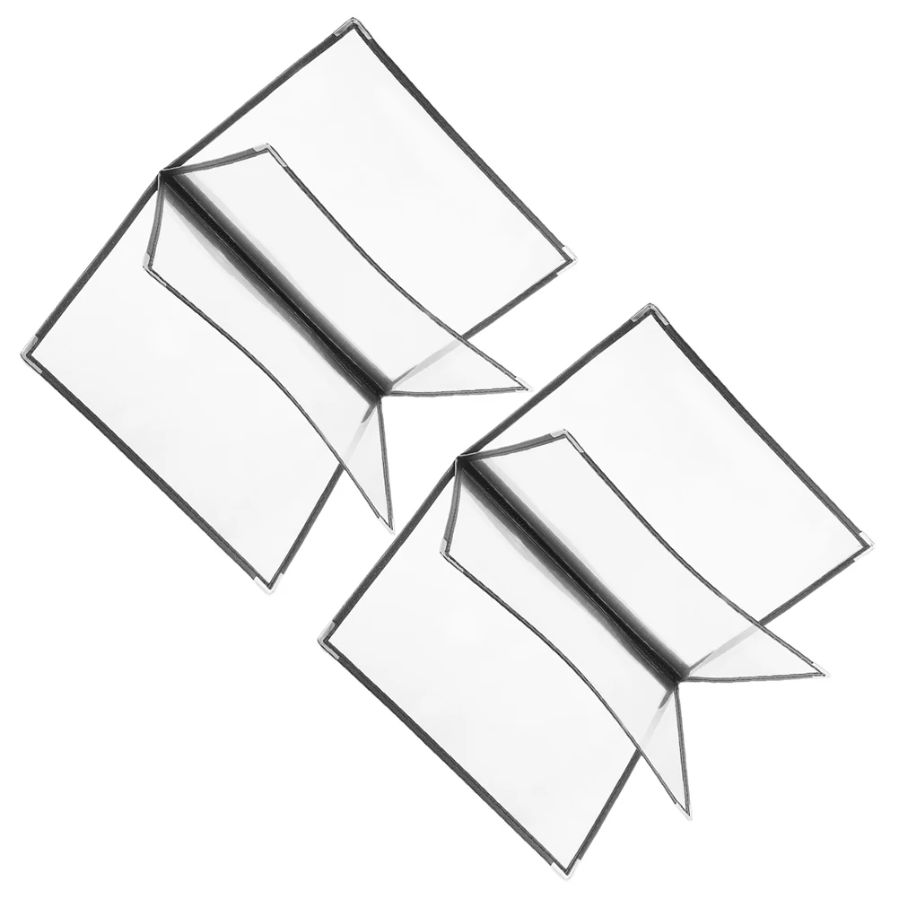 

2pcs Recipe Covers Holder for Restaurant Book Transparent PVC Menu Menu Holder Restaurant Folders Easy Storage