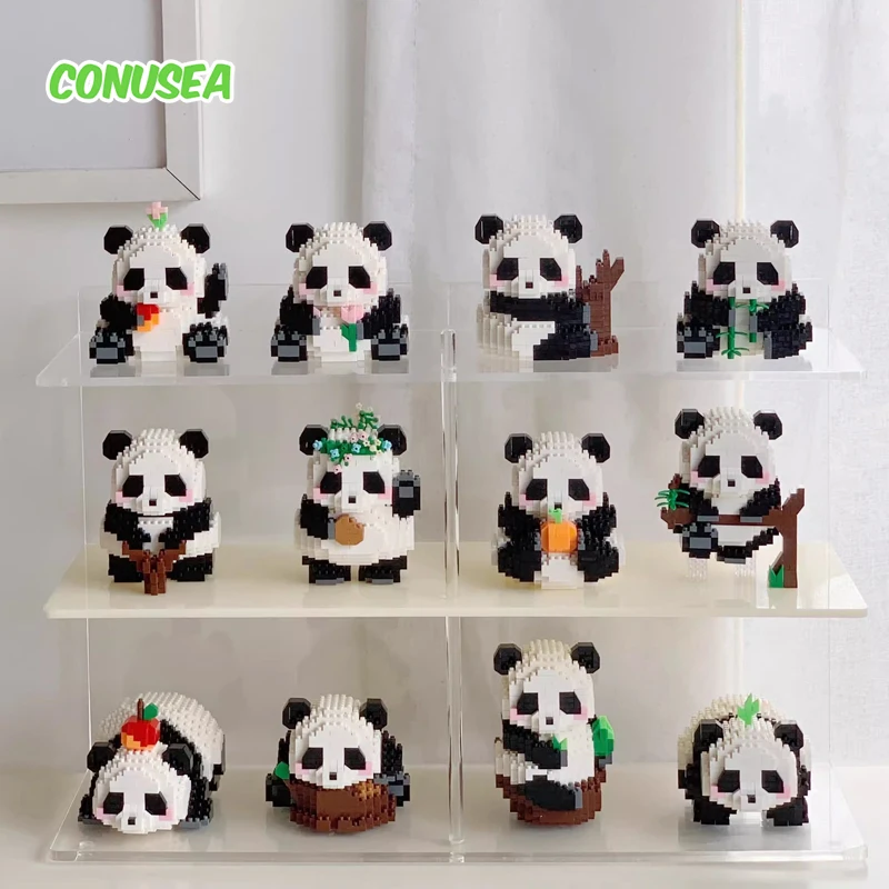 

Cute Panda Micro Building Blocks Microparticle Animal Huahua Doll Building Block Brick Toys for Children Girls Birthday Gifts