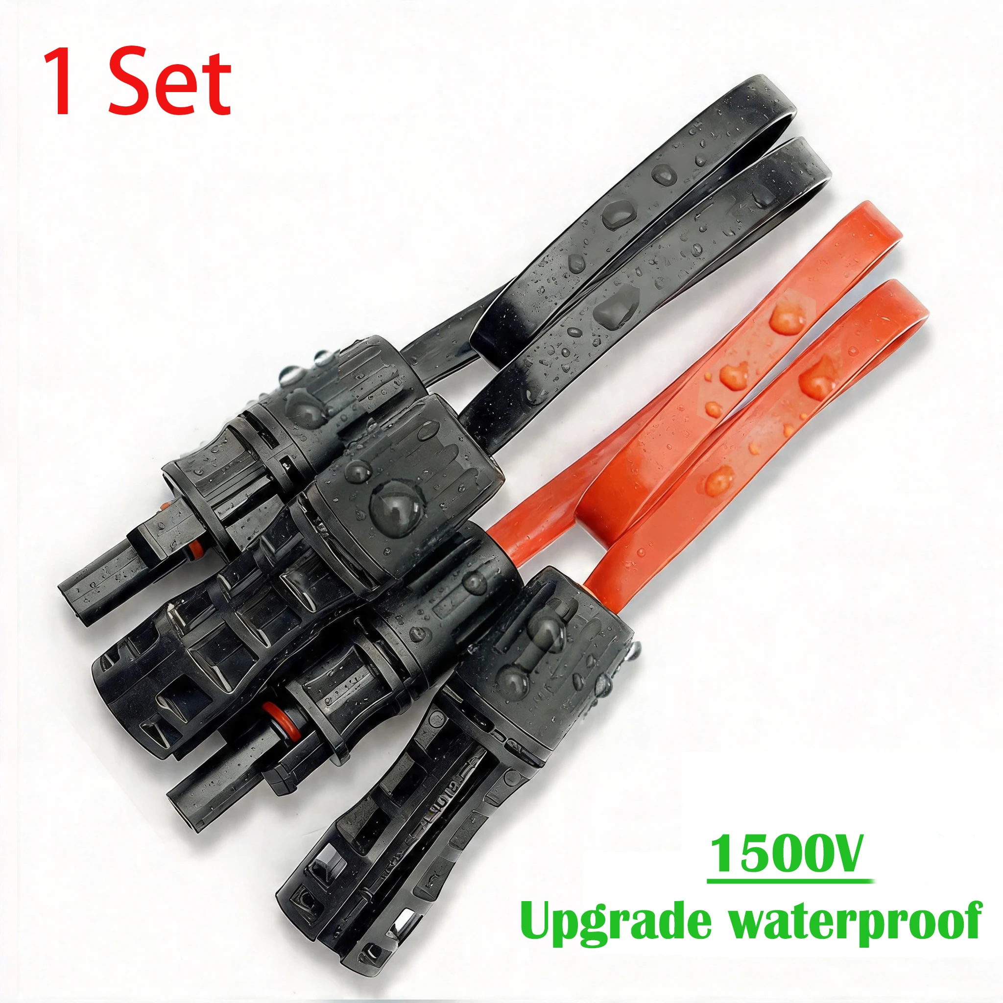 JMUYTOP Flaches Solarpanel-Verlängerungskabel 12/10 AWG 4/6 mm2, wasserdichte Steckverbinder für Wohnmobil, Photovoltaik, Hausbalkon, Durchgangskabel