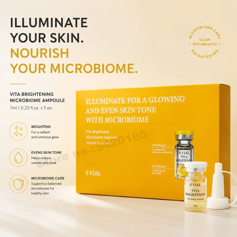 Vitamina C para o Rosto: Kit de Ampolas de Sérum para Dermapen – Hidratante, Clareador, Redutor de Rugas, Antienvelhecimento e Cuidado com o Microbiom