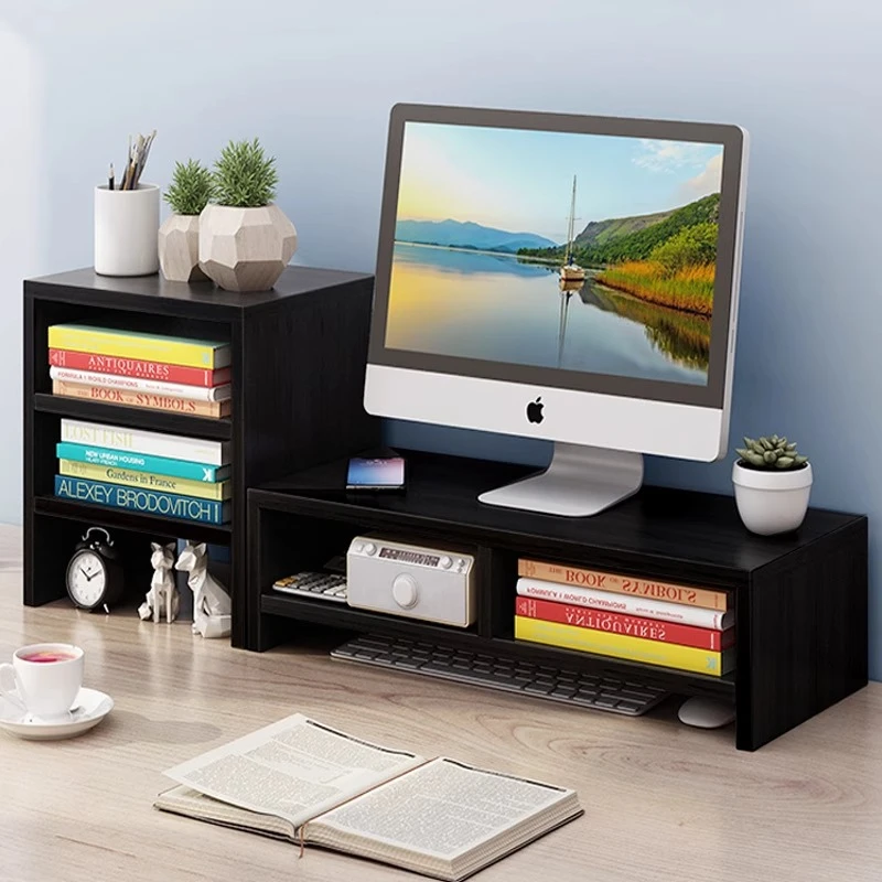 

Desktop heightening rack widening single-layer storage display frequency heightening storage office desktop