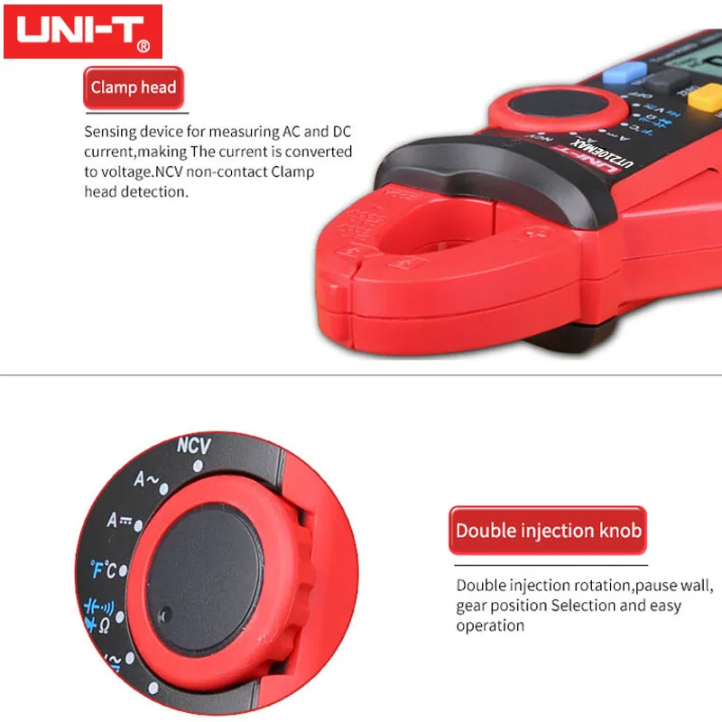 UNI-T UT204 Plus UT210E Series Digital Current Clamp Meter Multimeter True RMS 400-600A Auto Range Voltmeter Resistance Test