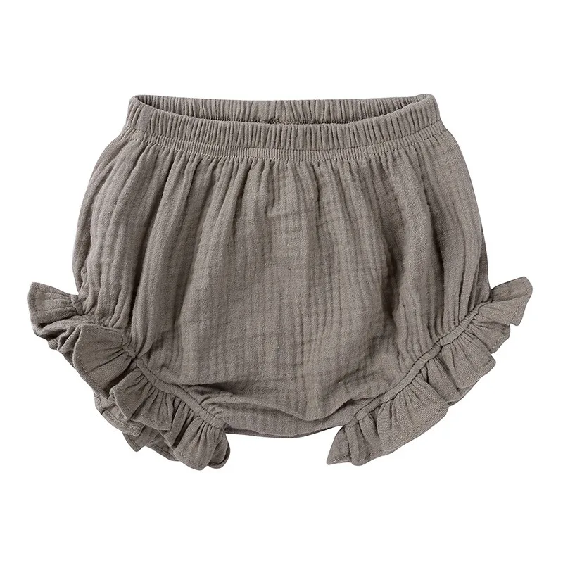 Newborn Infant Solid Ruffle Bloomers Pleated Cotton Muslin Baby Shorts Kids Casual PP Pants Summer Baby Girl Underwear 0-24M - view 6