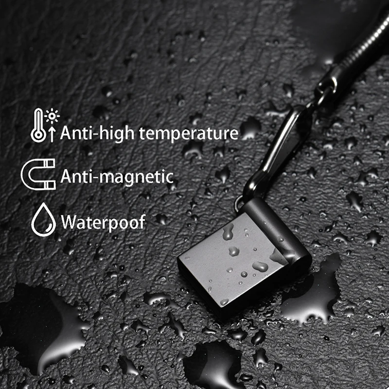 Super Mini USB Flash Drive 64GB 100% Real Capacity Pendirve 32GB Free Key Chain Memory Stick 16GB Black U Disk 8GB Business Gift