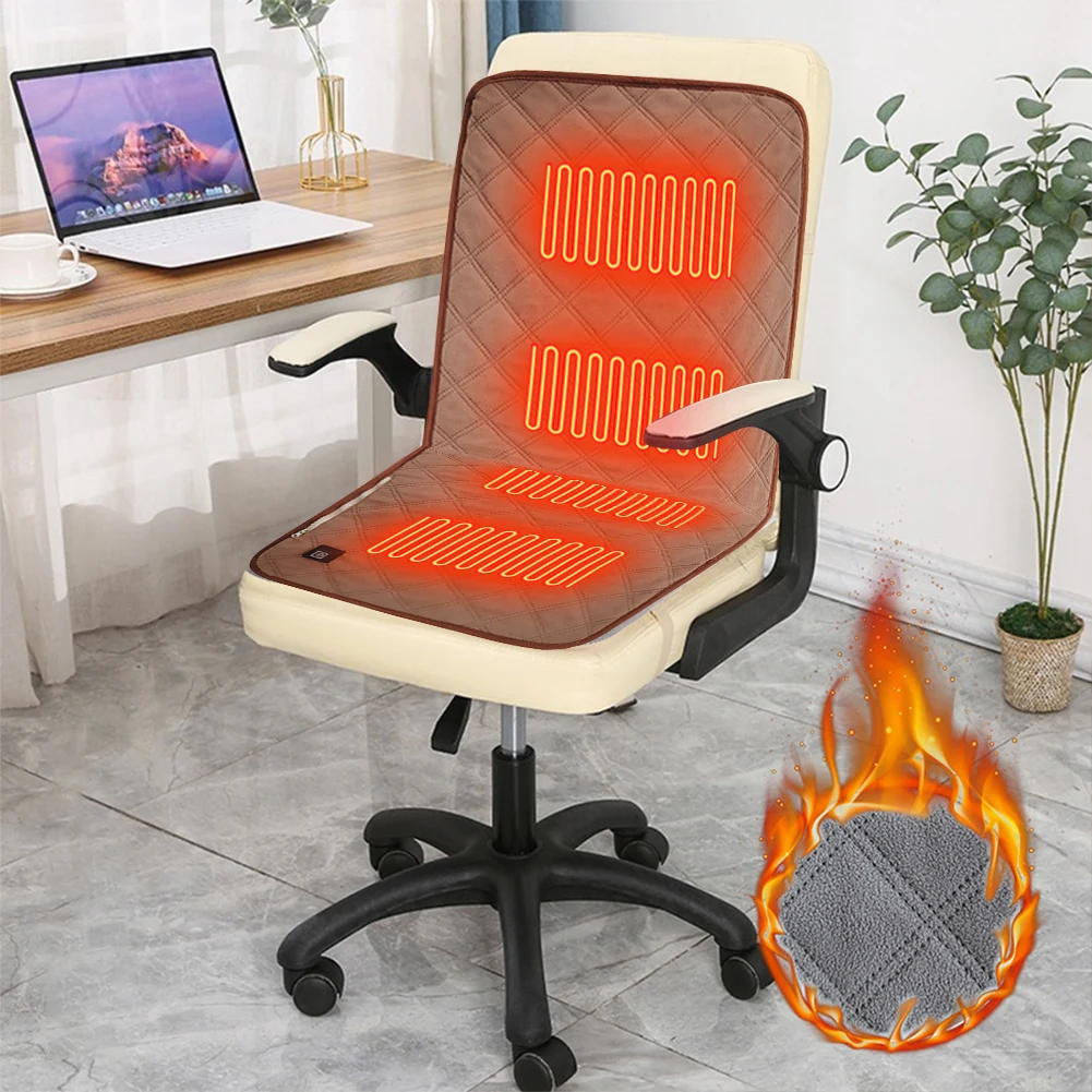 

Electric Heated Seat Cushion USB Power Folding Heating Chair Pad 3 Levels Winter Warm Seat Pad for Camping Stadium