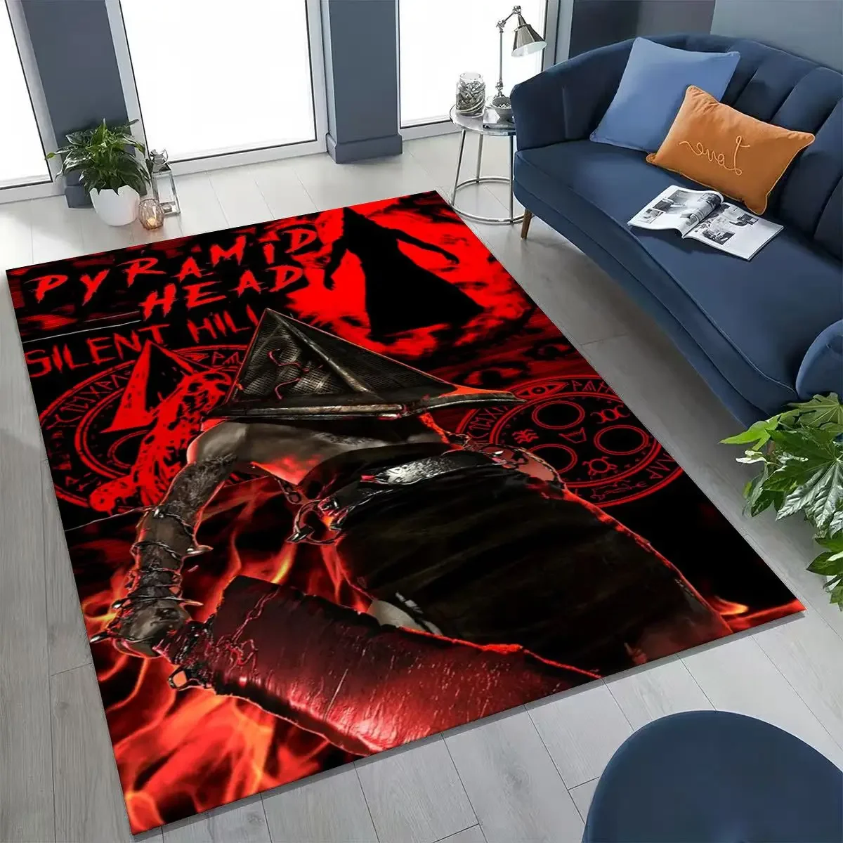 

Classic Silent Hill Horror Game Movie Art Rug for Bedroom Living Room Sofa Home Doormat Decor,Large Kids Play Non-slip Floor Mat