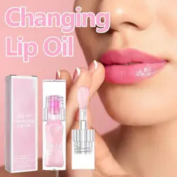 Color Changing Lip Oil PH Lip Oil Clear Nourishing Lip Gloss Oil Lip Balm Lip Glaze Lip Care Moisturizer for Dry Cracked Lips