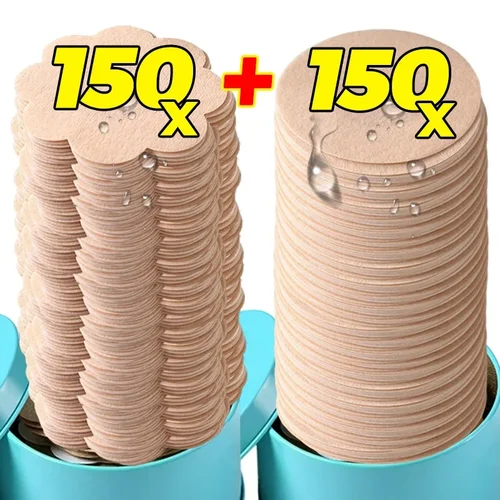 Imagen 2 del producto Pegatinas para pezones para mujer, autoadhesivas desechables, cinta para levantar el pecho, empanadas, sujetador Invisible, relleno, parches de pasta para el pecho, 2/300 Uds.