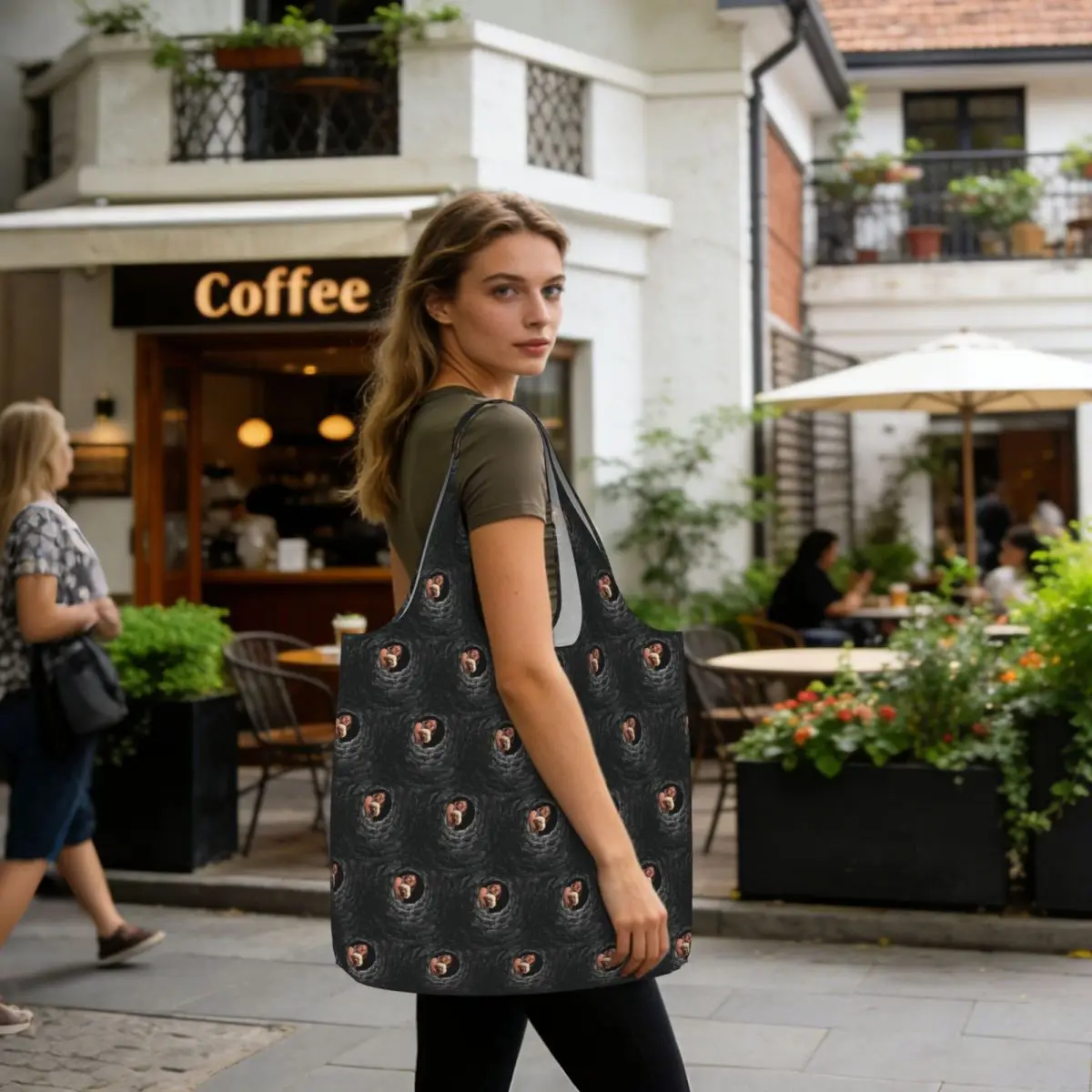 Buffalo Bill Looking Down Well Shopping Tote Bag Canvas Large Capacity Shoulder Bags Shopper Grocery Handbag for Women