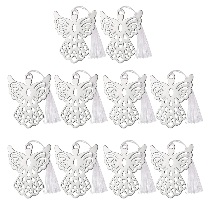 

Set of 10pcs Angel Metal Delicate Tassel Christmas Decorations