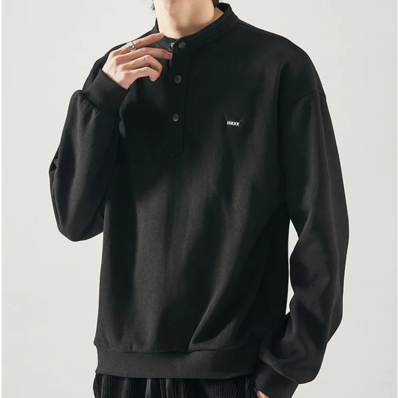 Men's Clothing Baggy Collared Top Sweatshirts Big Size T Shirt For Man With Collar Polo Quality Neck Oversize Sale Y2k It Luxury