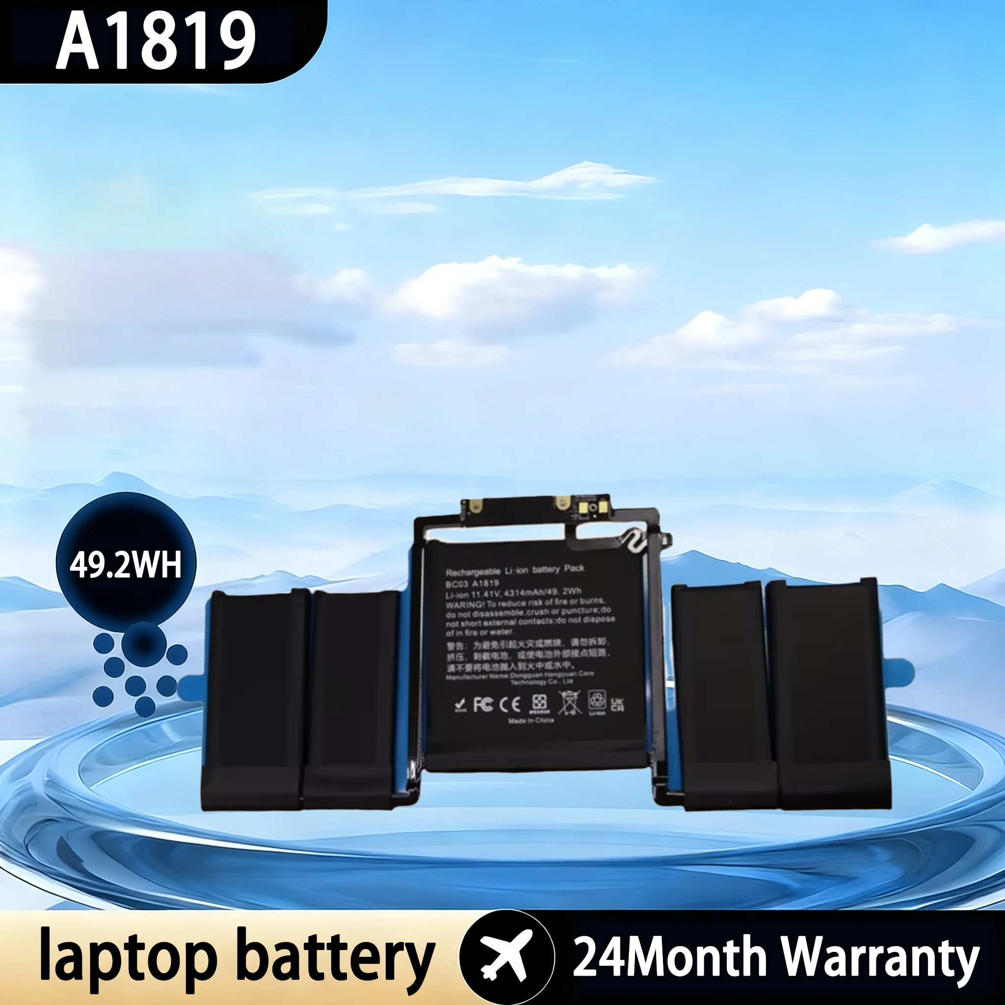 

Аккумулятор для ноутбука A1819 для Apple MacBook Pro 13 дюймов A1706 конец 2016 г., середина 2017 г., с бесплатными инструментами + гарантия 24 месяца