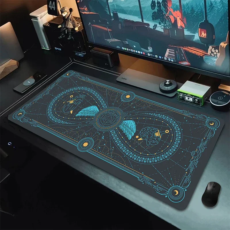 Imagem -02 - Equilíbrio-mouse Pad Grande Acessórios para Jogos Gabinete Real Gamer Midnight Tapete de Mesa Computador e Teclado pc xl