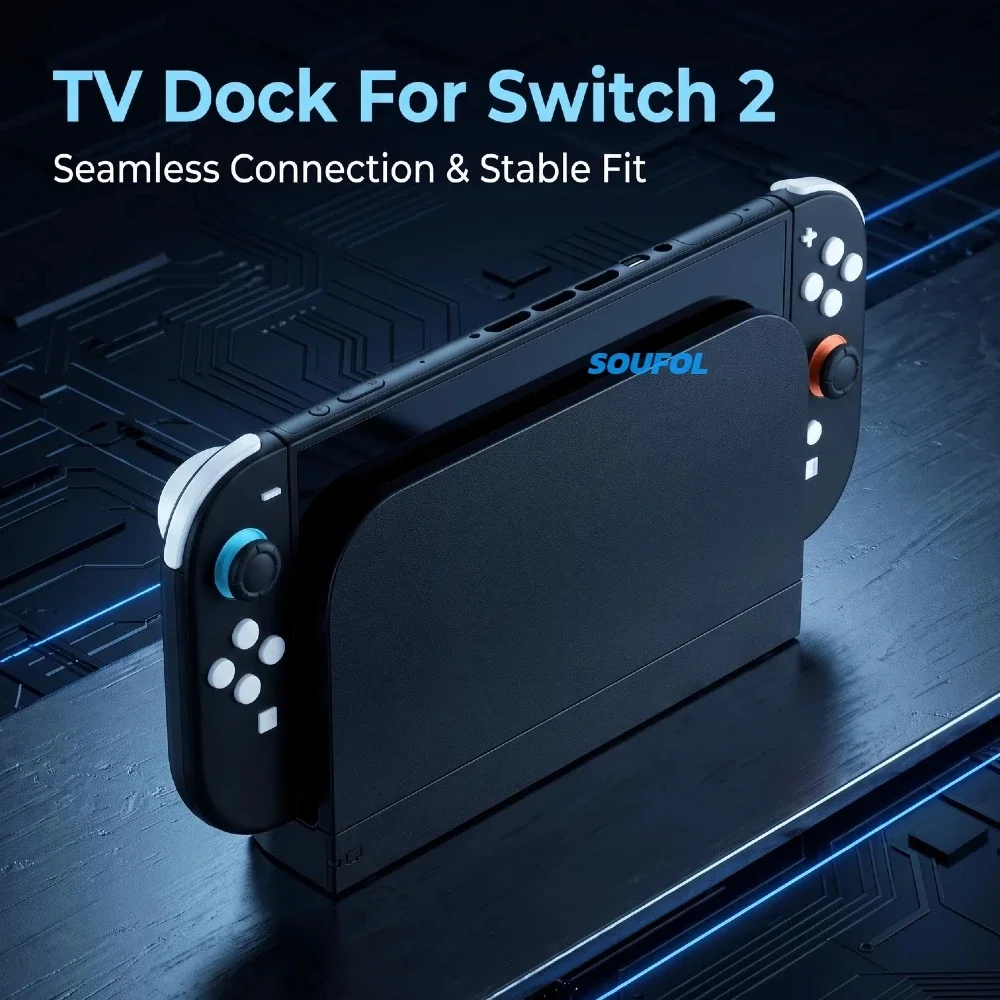Multifunctional TV Output Charging Dock For Switch 2, Portable Plug & Play Charger Stand Bracket Holder Game Accessory
