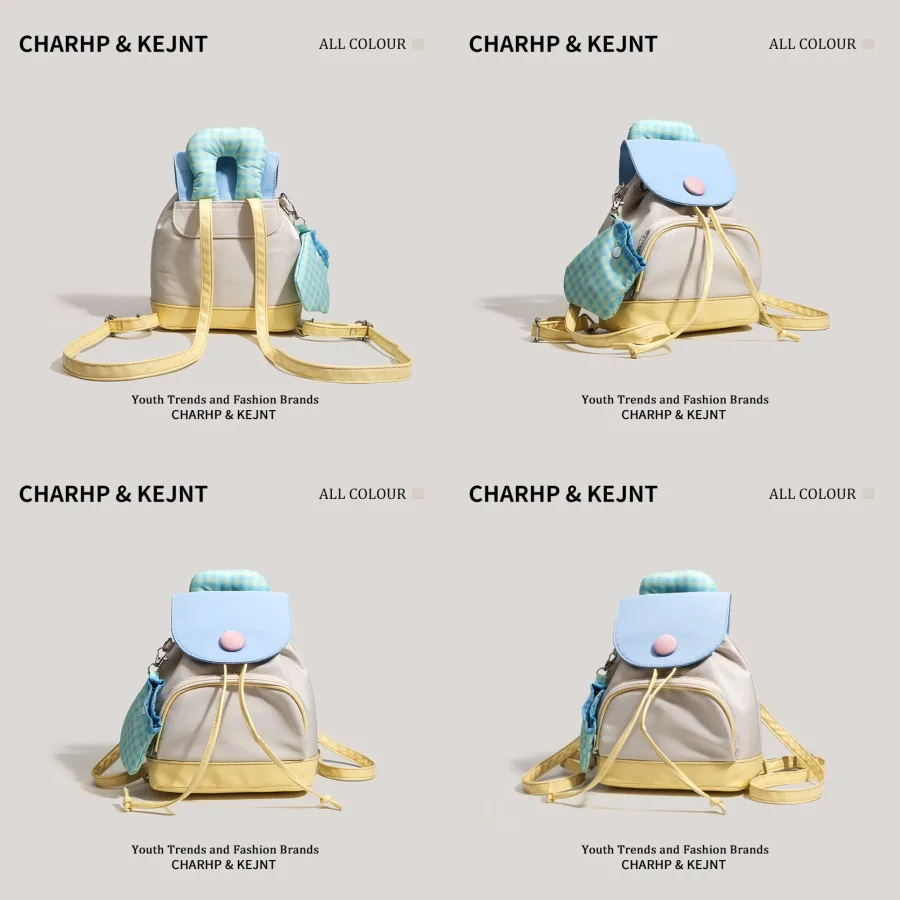 

【Новый стиль】CHARHPKEJNT Летний маленький рюкзак с пуговицами, милый маленький школьный рюкзак, мини-рюкзак для женщин