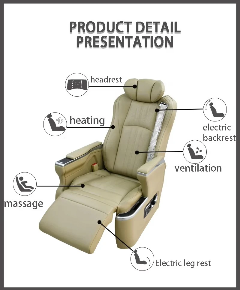 Customized products：Leather Seats Wholesale Foldable Car Seat Compatible MPV Modified Car Seats