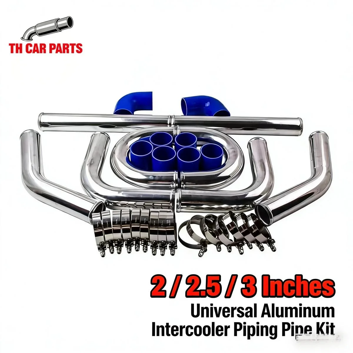 Intercooler Piping Kit Aluminum 2.5 Inch - Kit de tuyauterie de refroidisseur intermédiaire