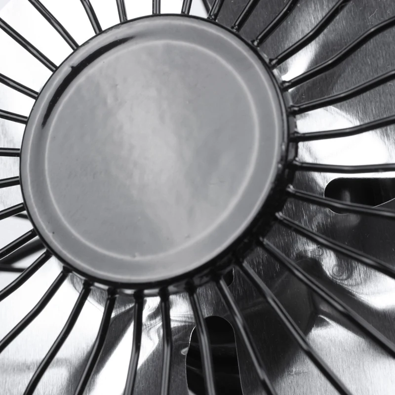 2X 2.5W 5V แผงพลังงานแสงอาทิตย์พัดลมเหล็กสำหรับสำนักงานบ้านกลางแจ้งเดินทางตกปลา4นิ้วพัดลมระบายอากาศระบายความร้อน USB ใหม่