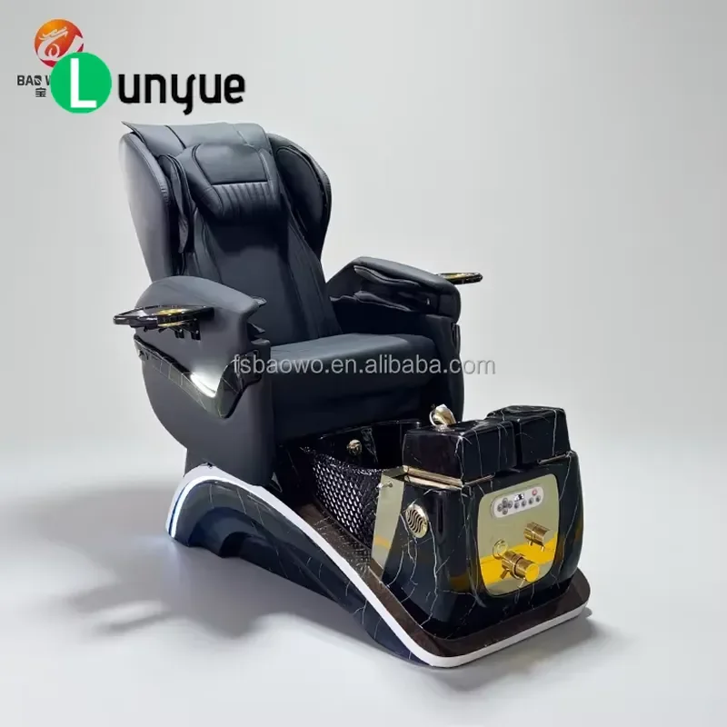 Wholesale PVC Foot Spa Chair with Massage Comfort Adjustable Seat Backrest 7 Colors LED Ductless Nail Furniture