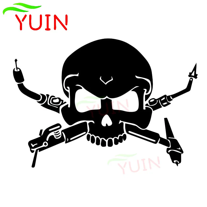 Cars Styling Interesting Welders Skull Car Sticker Fashion PVC Window Bumper Decoration Accessories Motorcycle Waterproof Decal