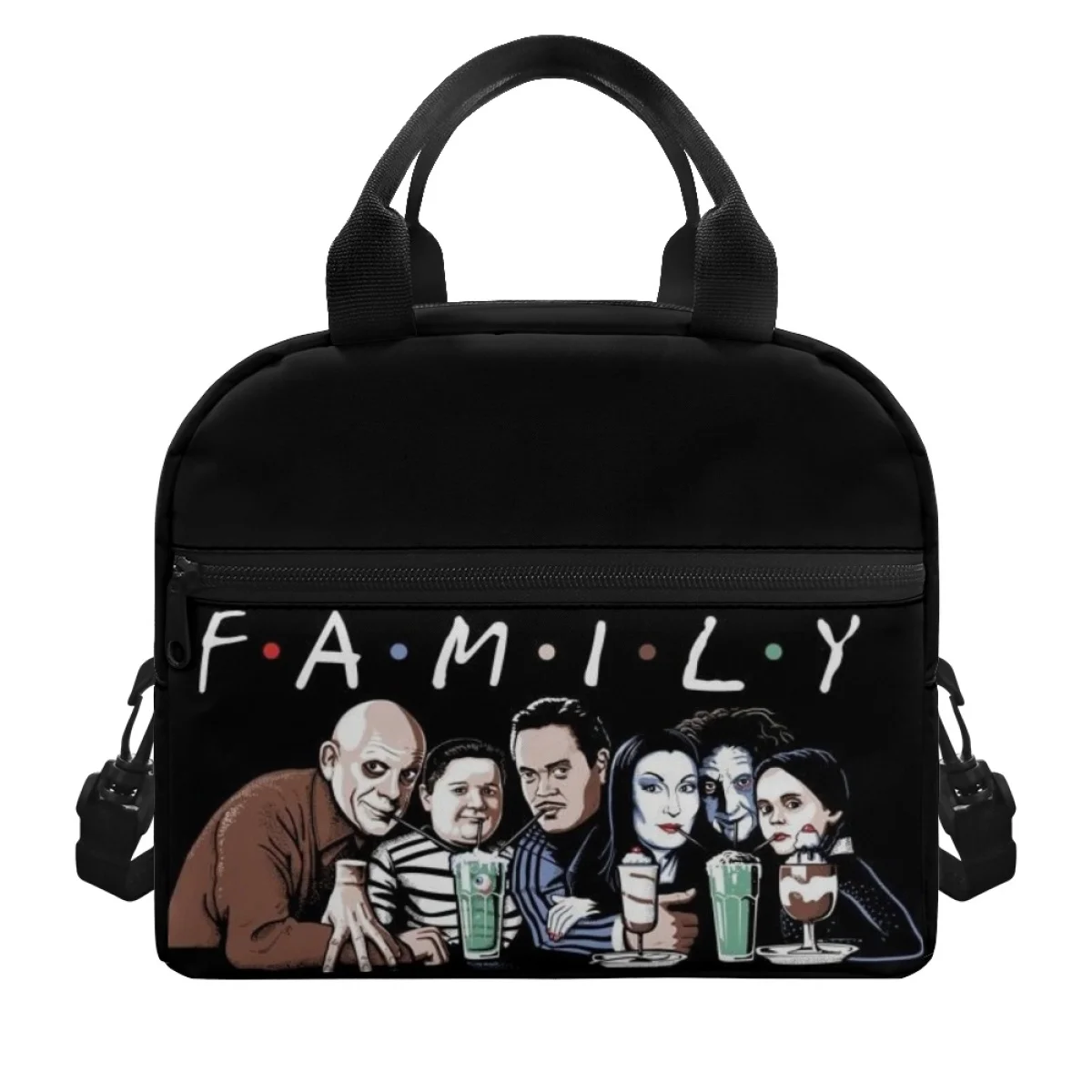 

FORUDESIGNS Scary Family Toons Thermal Lunch Bags for Children School Handy Lunchbox Picnic Nsulation Portable Bolsa Termica