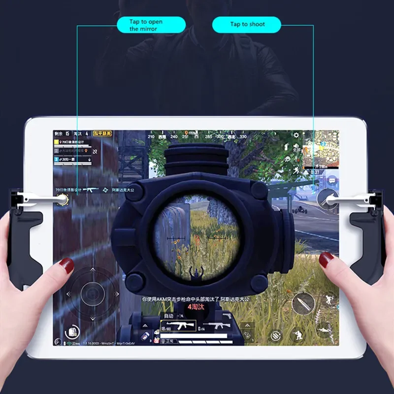 2023New H7 ABS Metal for PUBG Gaming Controller Gamepad Joystick Trigger Fast Shooter Game Handle for IPad Android