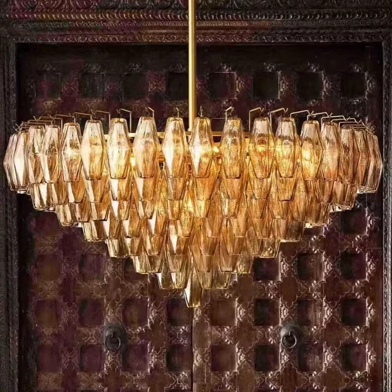 

Pendant Lights Luxury Copper Color Classical Large Hanging Ceiing Lamps Home Decorations Fixture Lighting For Living Room