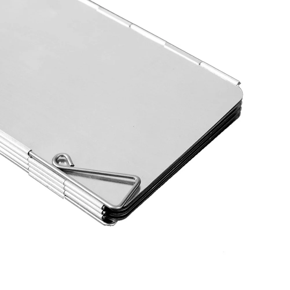 

1 set 1 Set 10 Plates Portable Aluminum Alloy Camping Stove Windscreen Foldable Windproof Outdoor Cooking Gear For Bbq Hiking