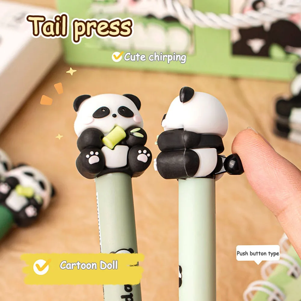 

4PCS/Box New ST Tip Capybara Neutral Pen Quick Drying 0.5mm Black Ink Ballpoint Pen School Supplies Writing Tools Student