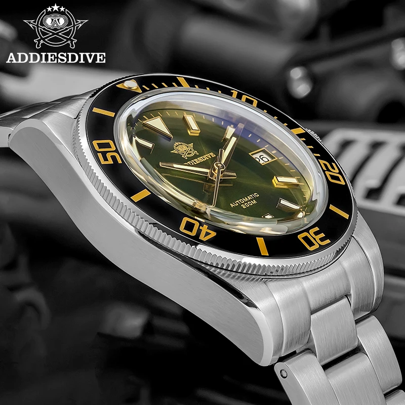 ADDIESDIVE High Quality 39mm Automatic Watch Fashion NH35 Stainless Steel 200M Waterproof Dive Mechanical Watches For Men NEW