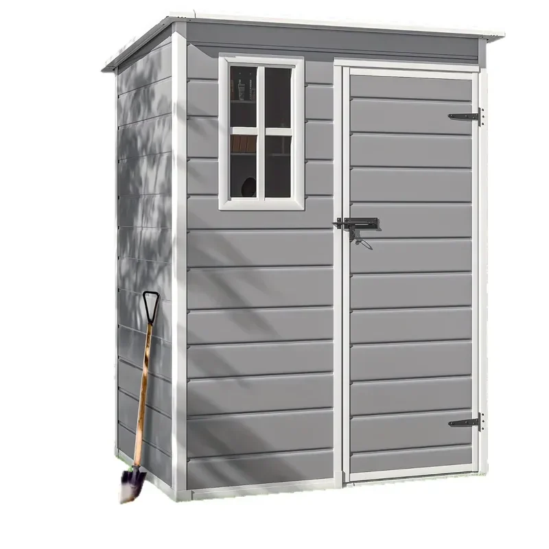 Outdoor Garden Plastic Tool Shed Waterproof Sunproof Mobile Assembled Storage Room Simple Courtyard Organizer Model 121