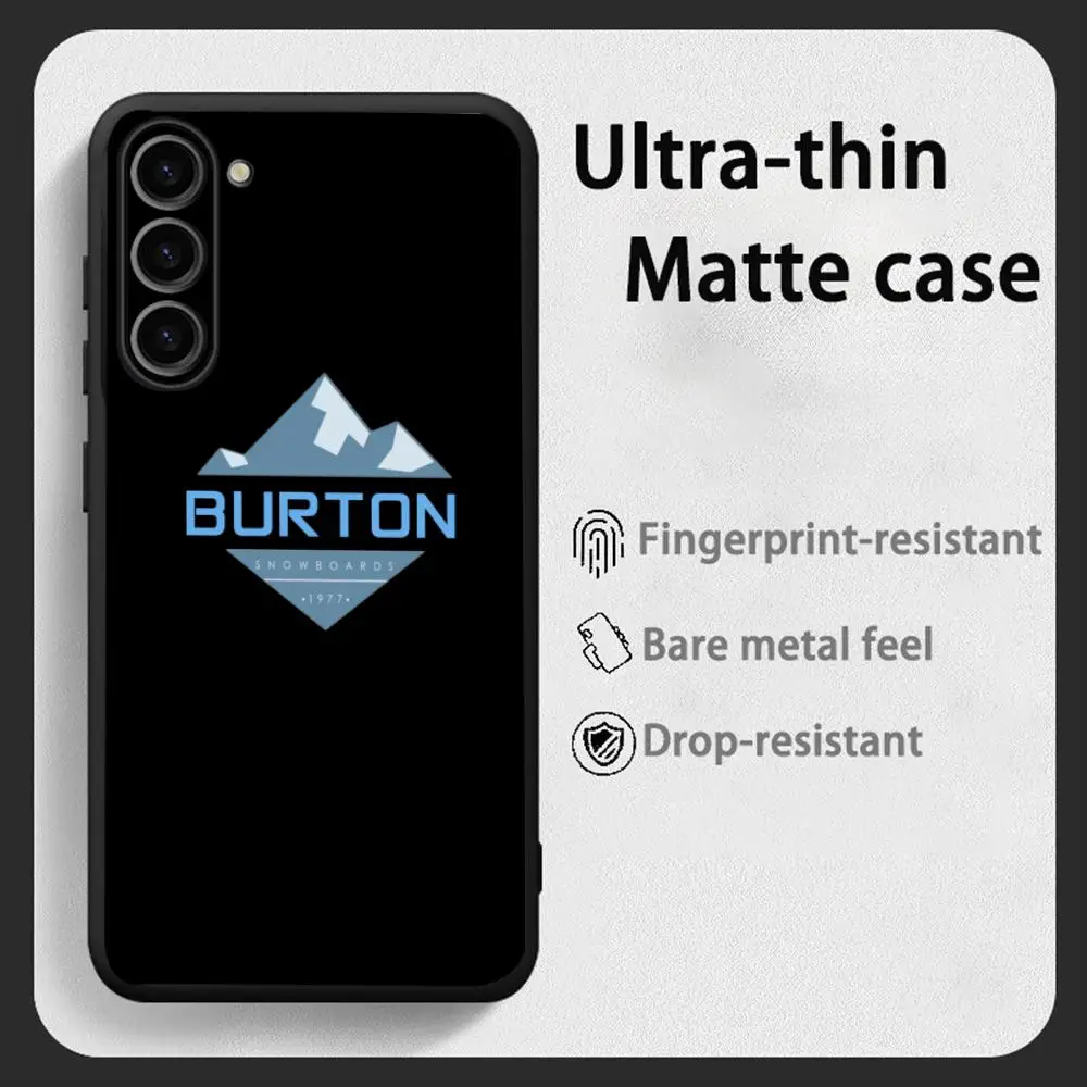 Skipping burton fins design  Phone Case For Samsung Galaxy S26 S25 S24 S23 S22 S21 Plus Ultra Fold A Soft Black