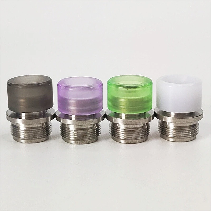 1PC Dot1 BB Boquilla de acero inoxidable de boca ancha con punta acrílica y junta de pajita desmontable