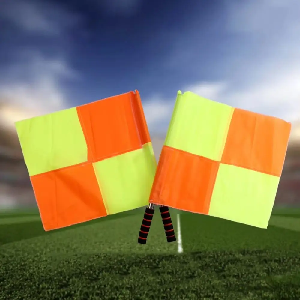 스폰지 핸들이있는 전문 심판 플래그 방수 발행 플래그 멀티 컬러 신호 플래그 배구 축구 용품