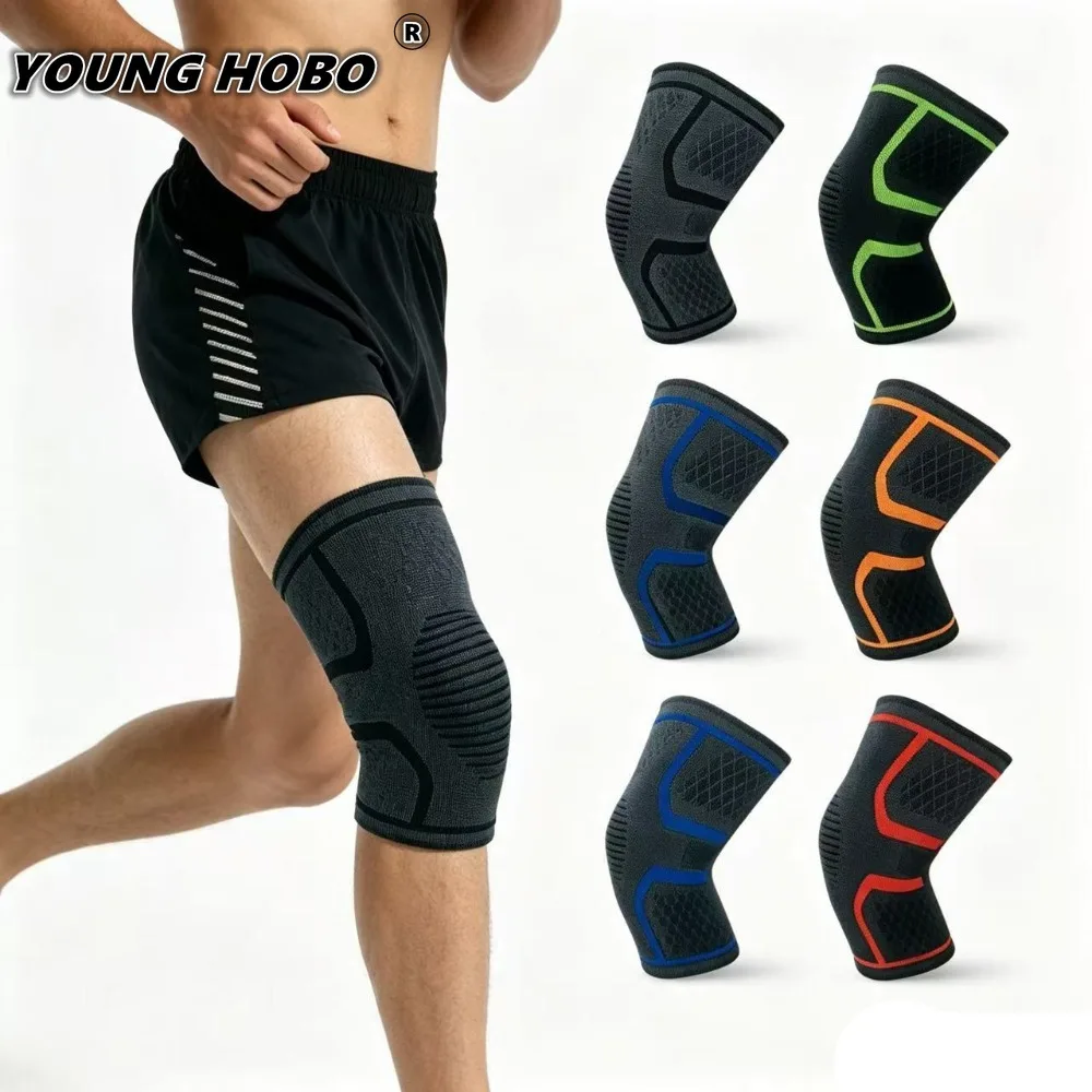 2PCS Silicone Thin Knee Pads for Fitness Sport Basketball Cycling Roller Skating - Pressurized Sport Knee Elbow Pads Protection