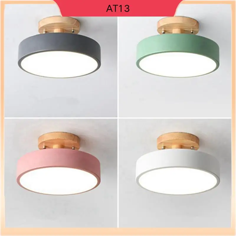 

AT13 Pink Ceiling Lights Modern LED Nordic Wood Lighting Fixture Indoor Luminaire Kitchen Living Bedroom Bathroom Easy To Use