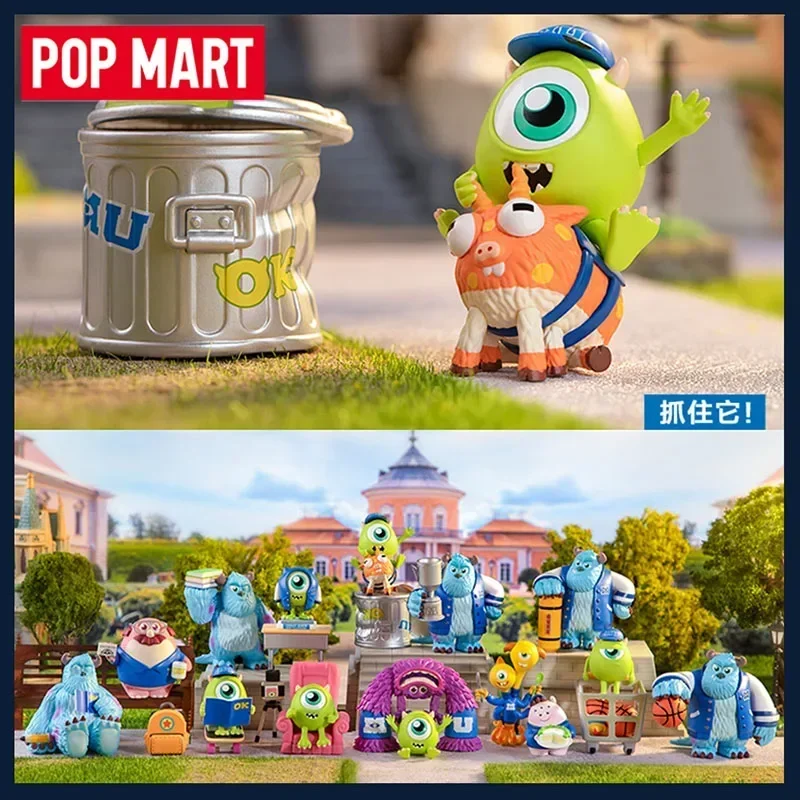 

POP MART Monsters University Series, аниме-фигурка, глухая коробка, милая загадочная кукла для рабочего стола, сумка для догадок, игрушка, коллекционная
