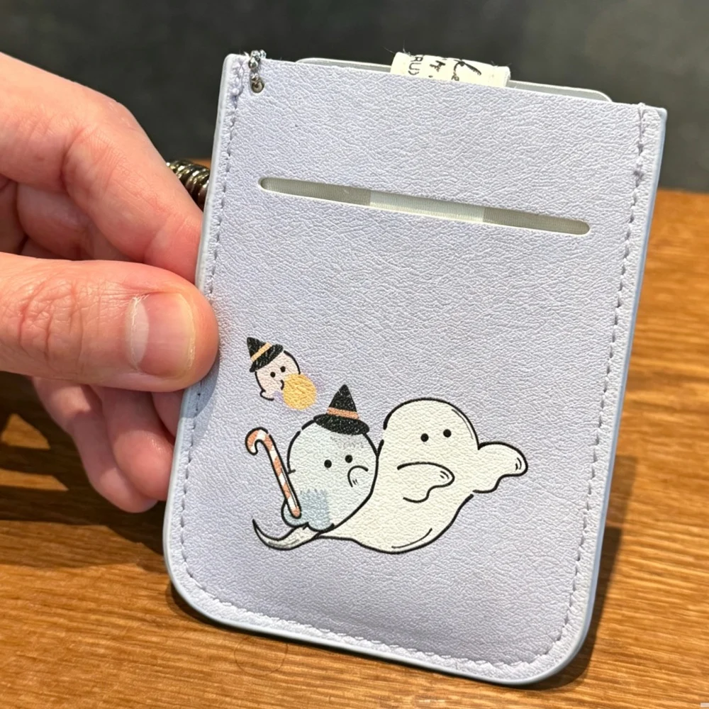 Card Sleeve Pull Out Style Multi-layer Card Bag Portable Card Protective Cover Cases with Elastic Hanging Rope Office Supplies