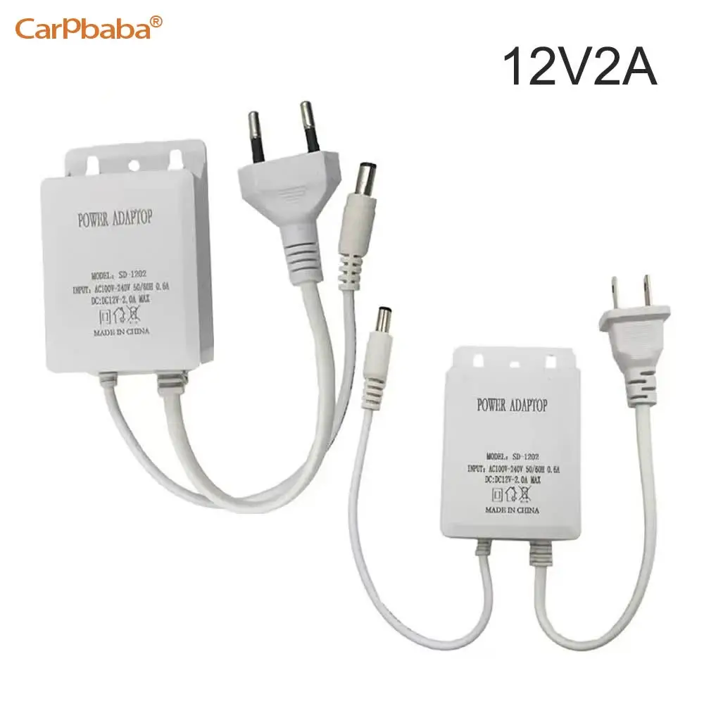 

AC 100-240V Input DC 12V 2A Output Supply US EU Plug Outdoor Waterproof Power Adapter Charger For CCTV Security Analog Ip Camera