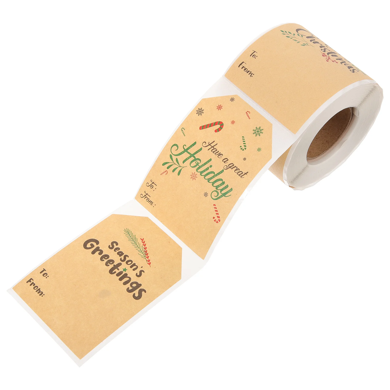 

Decorative Christmas Stickers Kraft Paper Gift Box Sealing Labels Xmas Holiday Wrapping Decal Rolls Christmas Label Stickers
